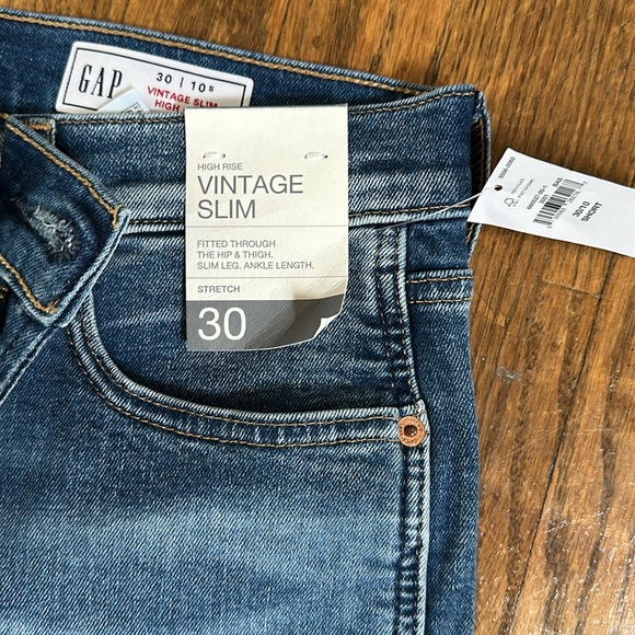 NWT Gap High Rise Vintage Slim - Picture 2 of 4